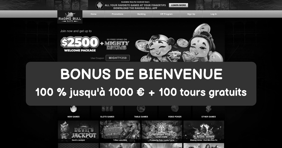 Raging Bull Casino : Meilleurs Slots en Ligne
